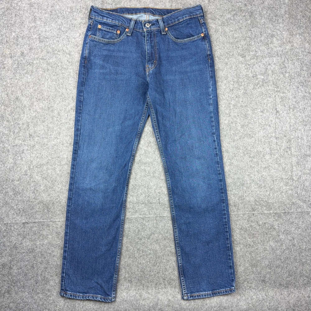 Levi's Jeans Mens 32x32 Blue 514 Slim Straight Leg Medium Wash Denim Pants Work